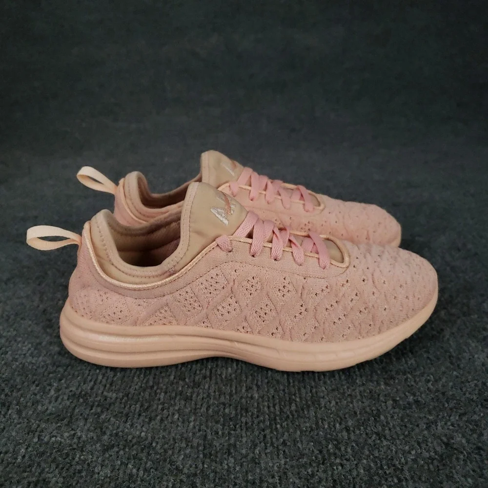 APL Techloom Phantom Shoes Womens Size 9 Pink Knit Running‎ Gym Sneakers