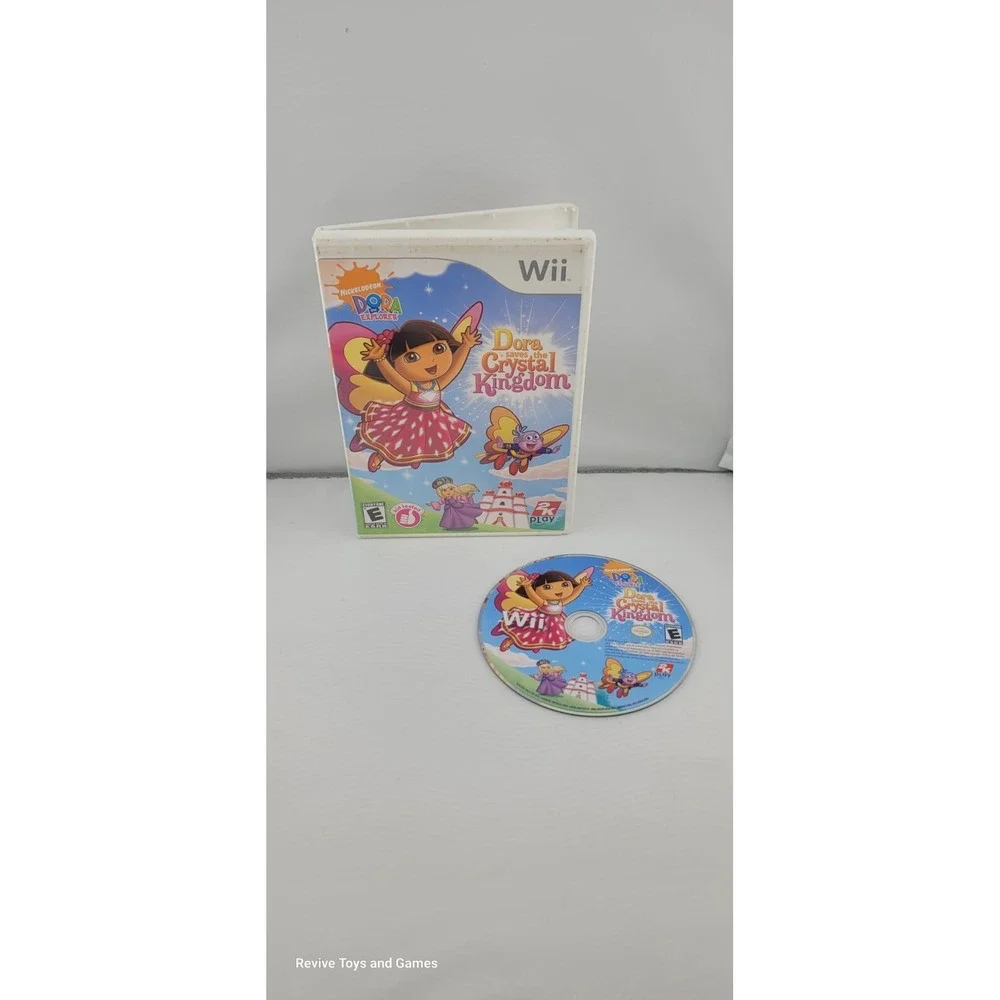 Dora the Explorer Dora Saves the Crystal Kingdom‎ (Wii, 2008) Game & Case Tested