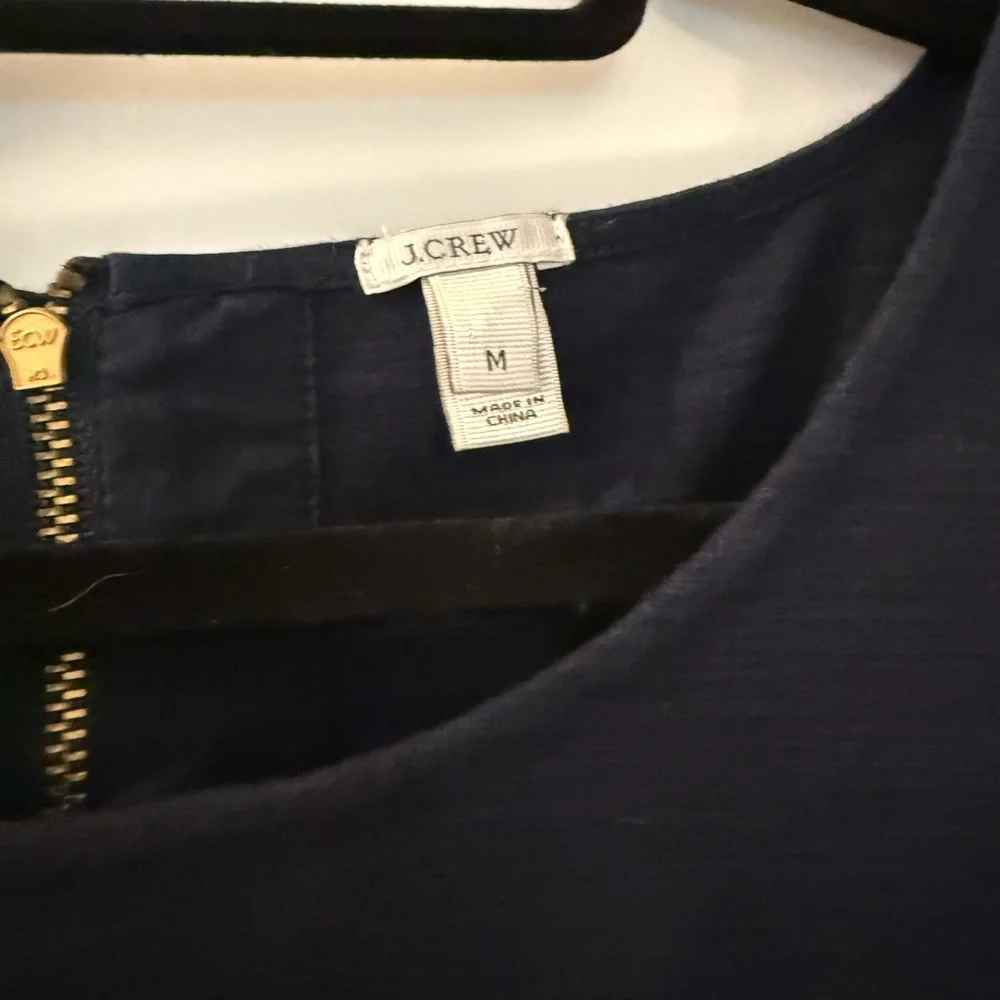 J. Crew Navy Sleeveless Peplum Top Vintage