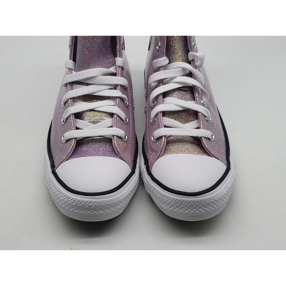 Converse Chuck Taylor All Star Hi‎ Disco Glitter Kids Size 7 Pink Shoes Sneakers