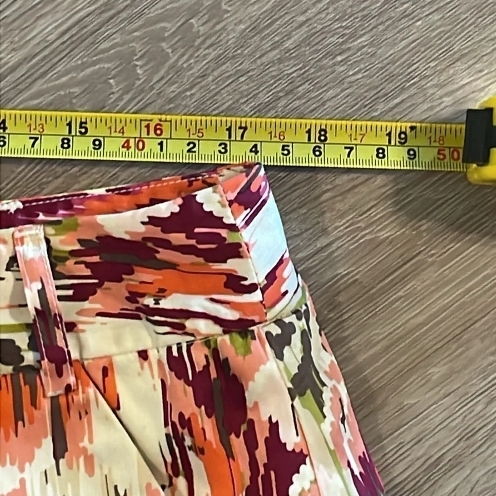 Liz Claiborne Women’s Midi Skirt Pink Size 12 100% Cotton Colorful Floral Flowy