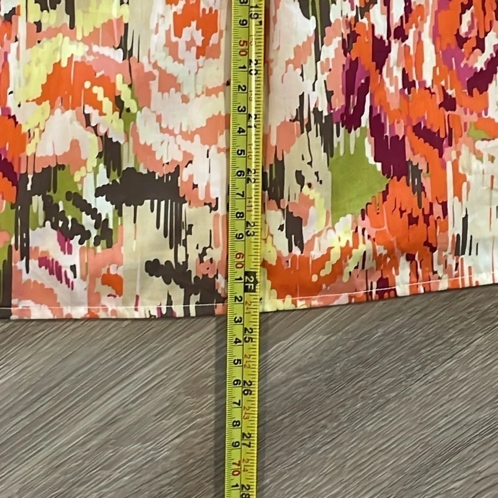 Liz Claiborne Women’s Midi Skirt Pink Size 12 100% Cotton Colorful Floral Flowy