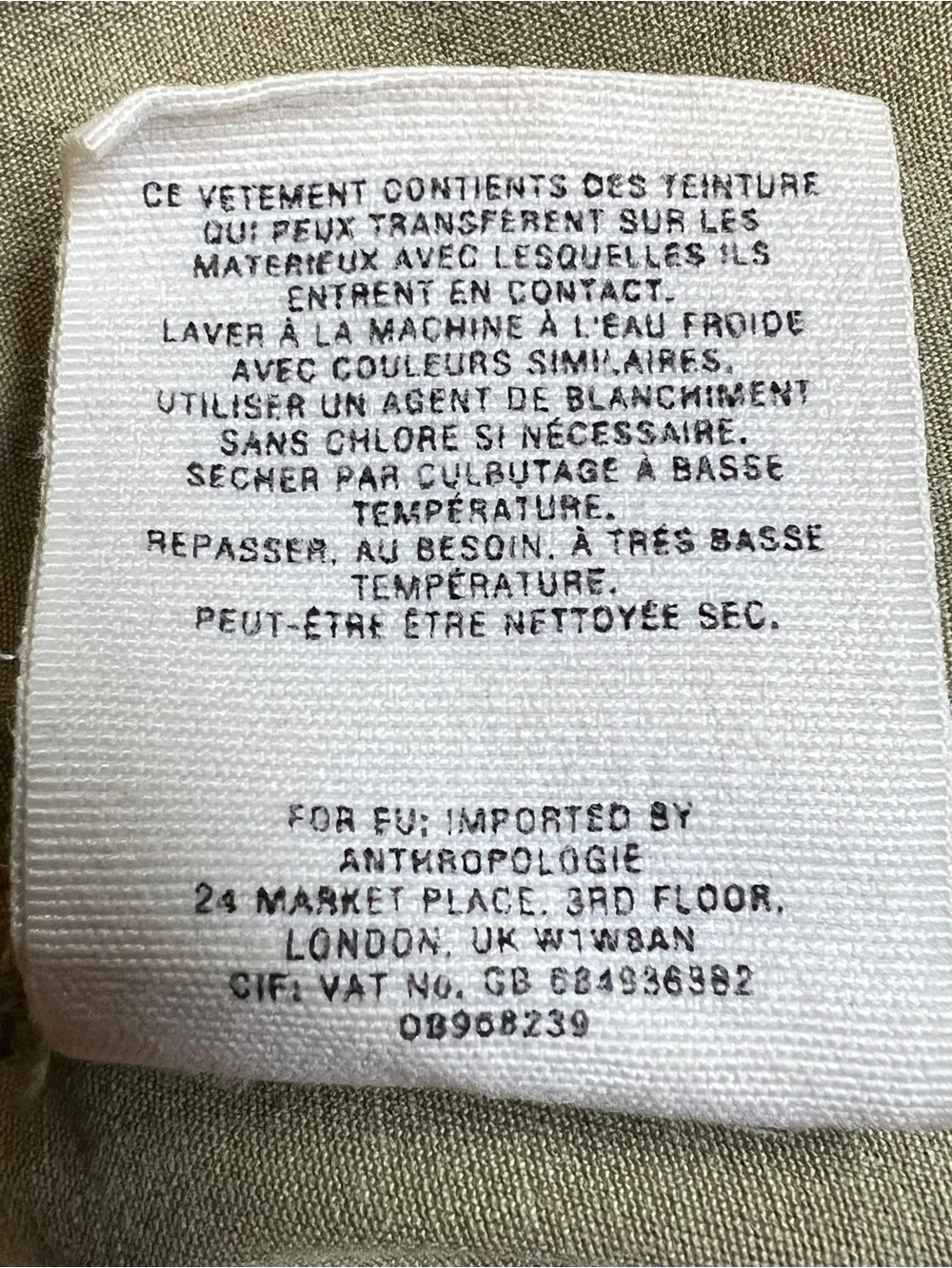 Anthropologie vguc tailored