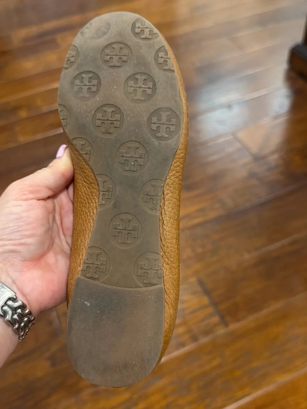 Tory Burch logo cognac snug