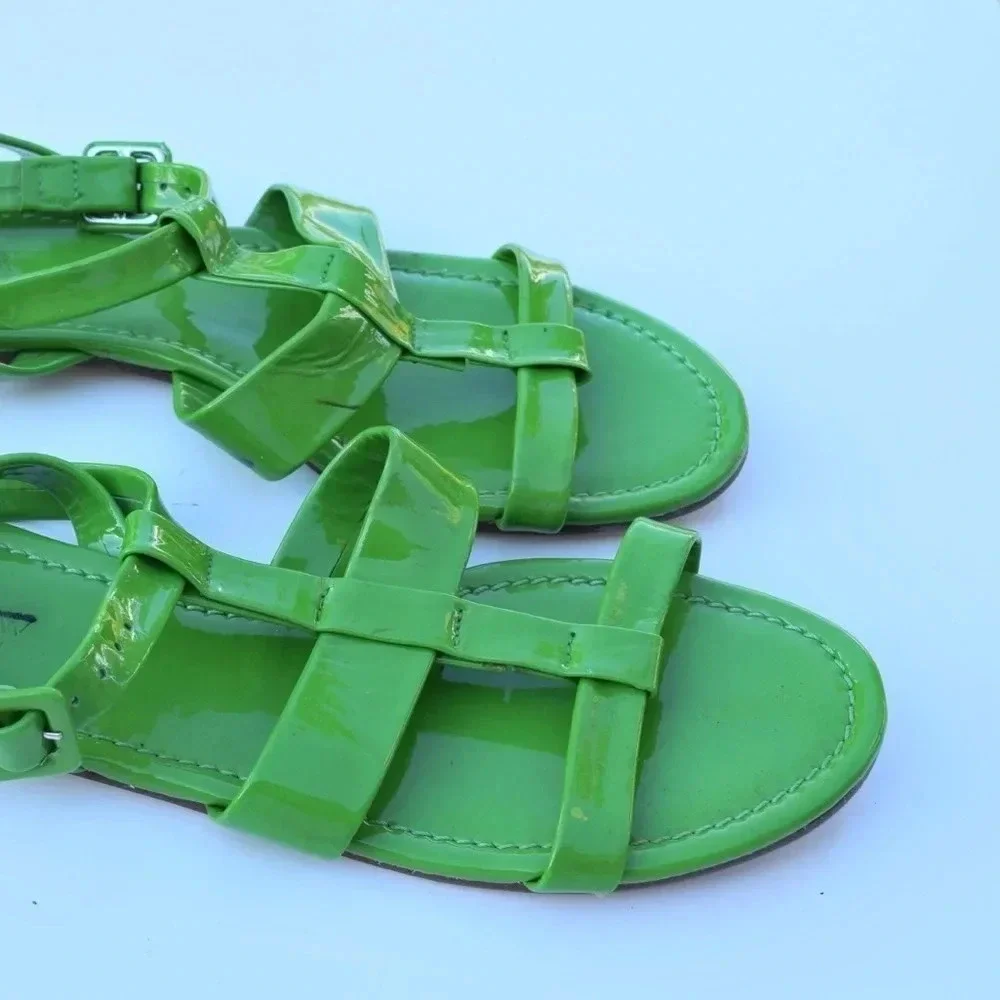 J. Crew patent sandals