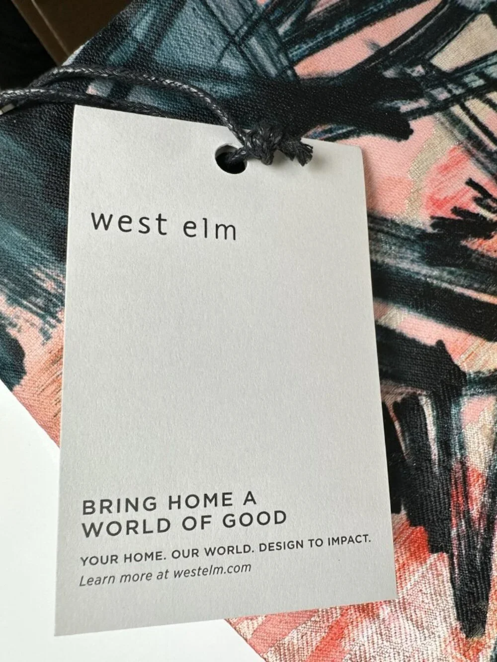 West Elm Abstract Blush Gold Black Decorative Pillow Cover Modern Glam
