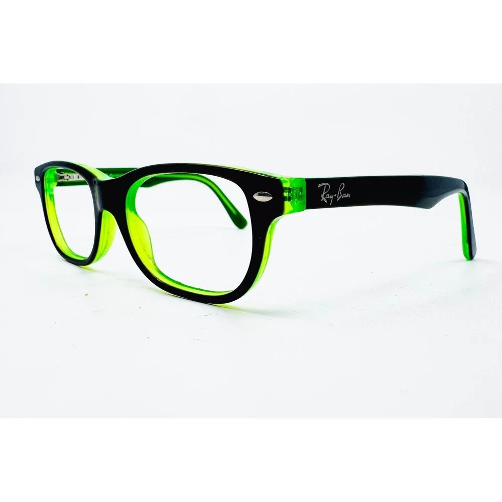 Ray-Ban Eyeglasses Kids Black Green RB 1555 3665 Square 46-16-125