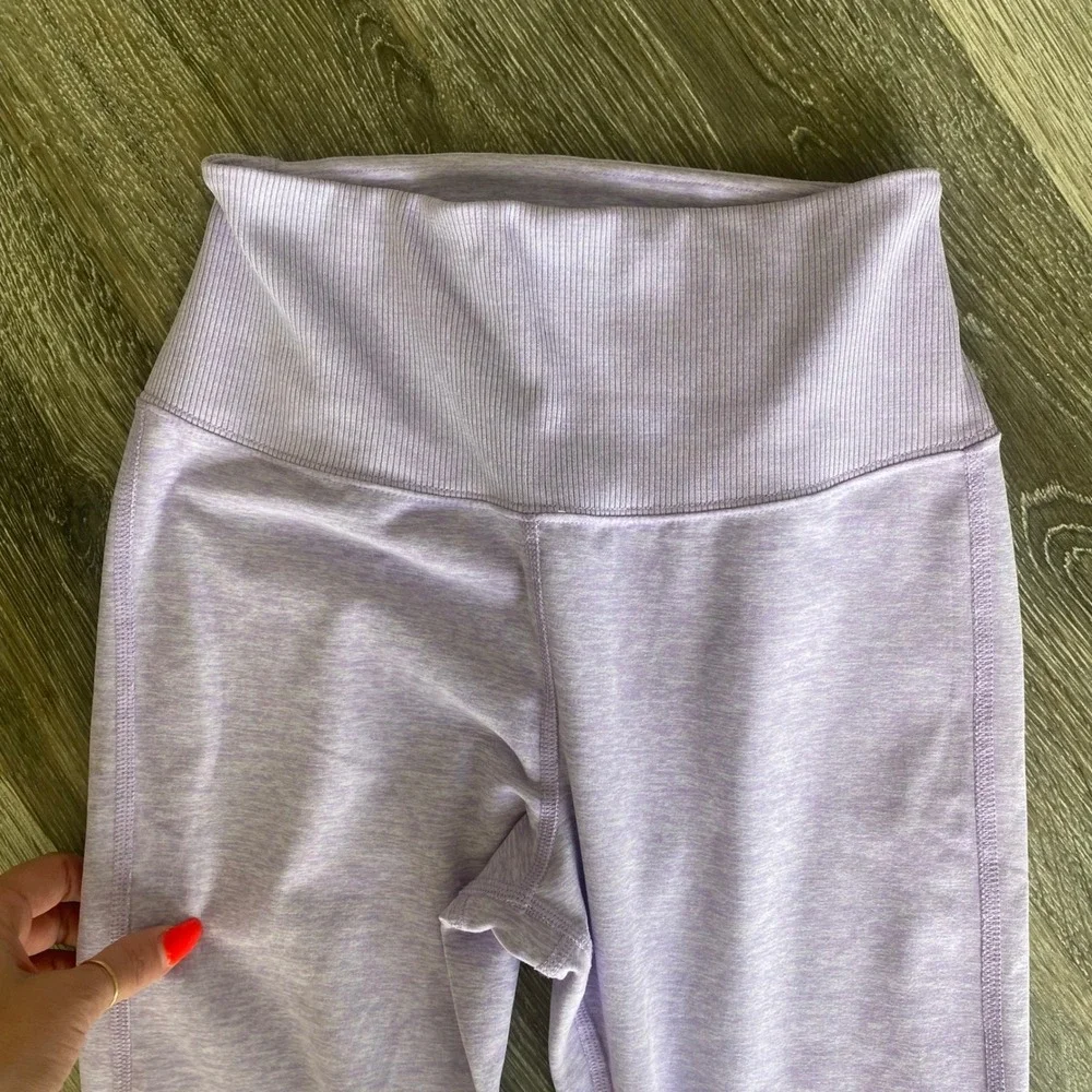 Alo Yoga Women's Purple Heather Alosoft High-Waist Goddess Leggings Size S