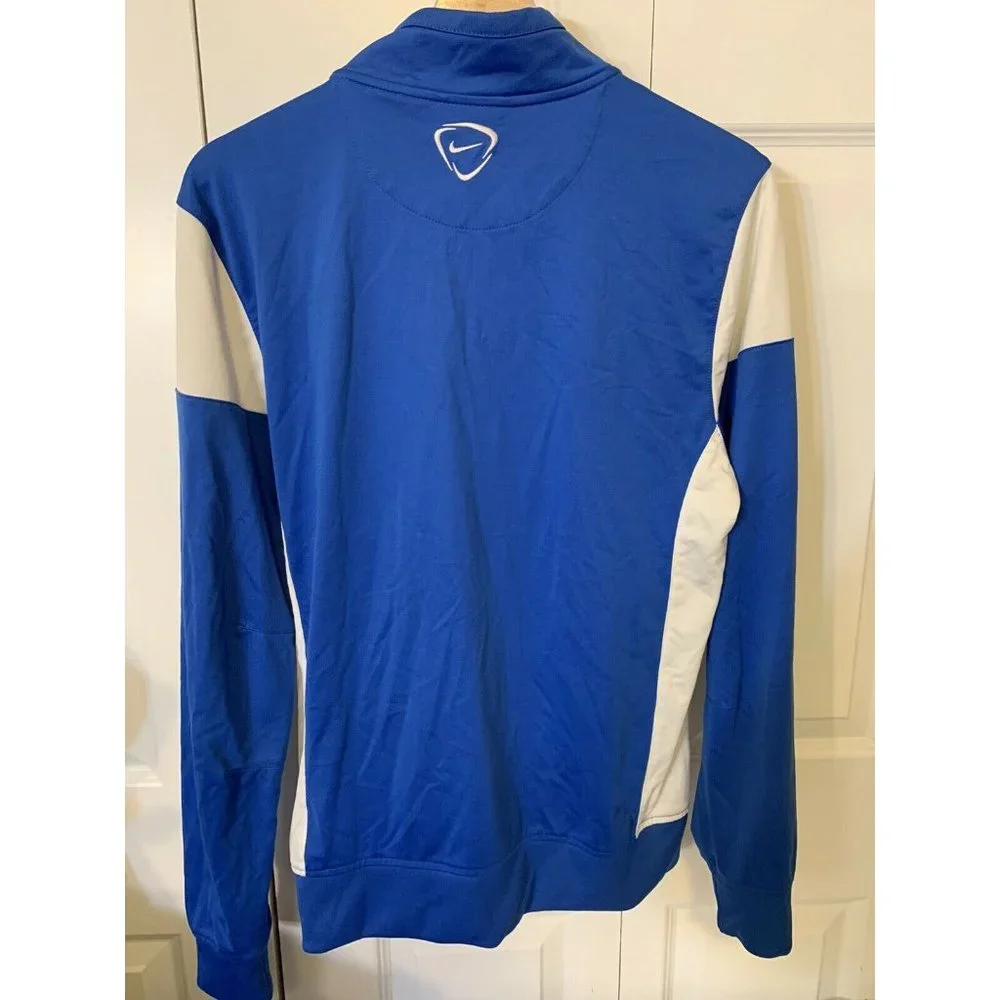 Nike Team Dri Fit soccer Men’s Sz S Futbol jacket Full zip‎ up Blue White