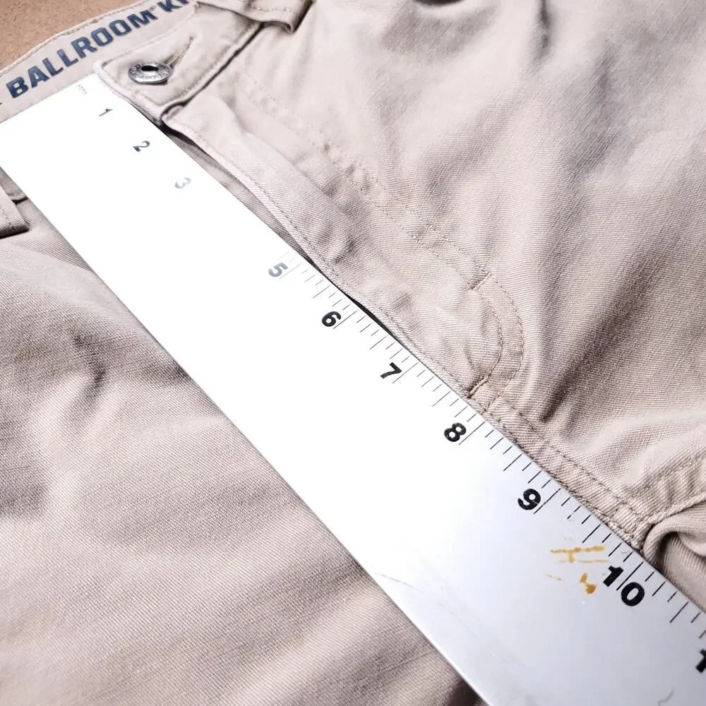 Duluth Flex Ballroom Khaki Pants Men 32x30 Beige Stretch Straight Leg Work