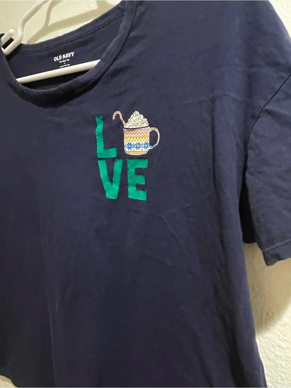 ☕️ Old Navy Coziest Cocoa Love Holiday Tee L 🎄