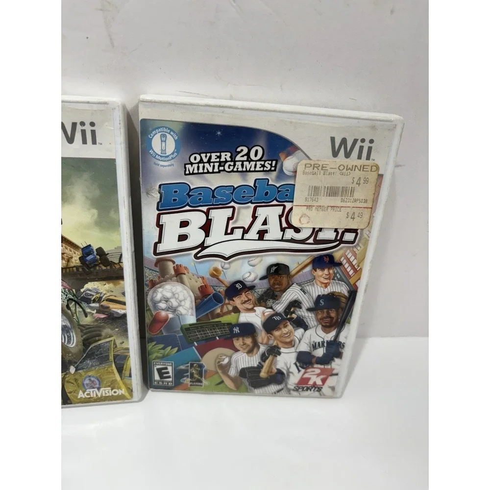 Lot Of 3 Nintendo Wii Games Monster Jam Urban Baseball Blast Kawasaki Jet Ski