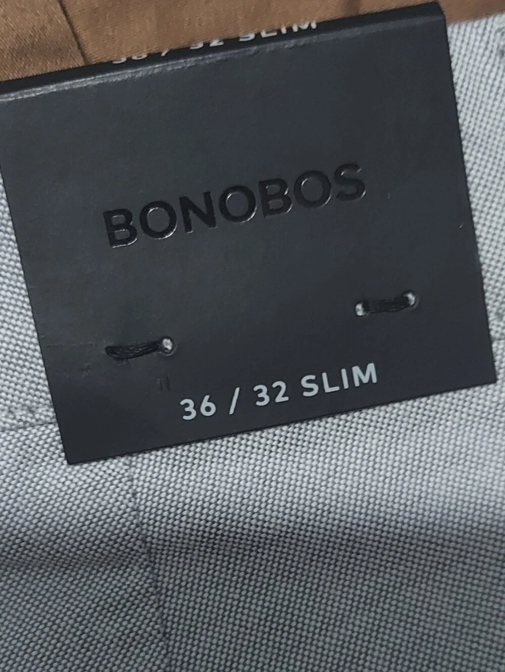 NWT Bonobos Light Gray Summer Chinos 36×32 Slim