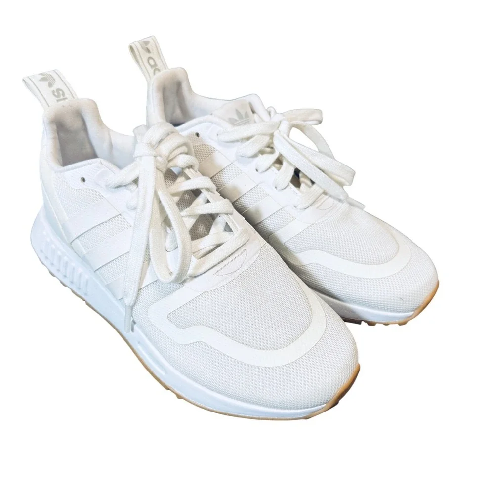 Adidas Originals Multix Athletic Sneakers Kid Size 4 Cloud White Tie‎ Neutral