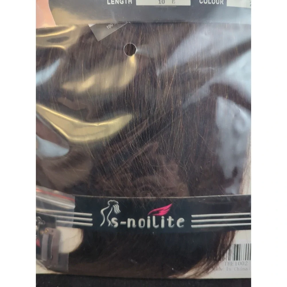 S-noilite Clip In Hair Extensions 100%‎ Remy Human Hair Brown #2 10