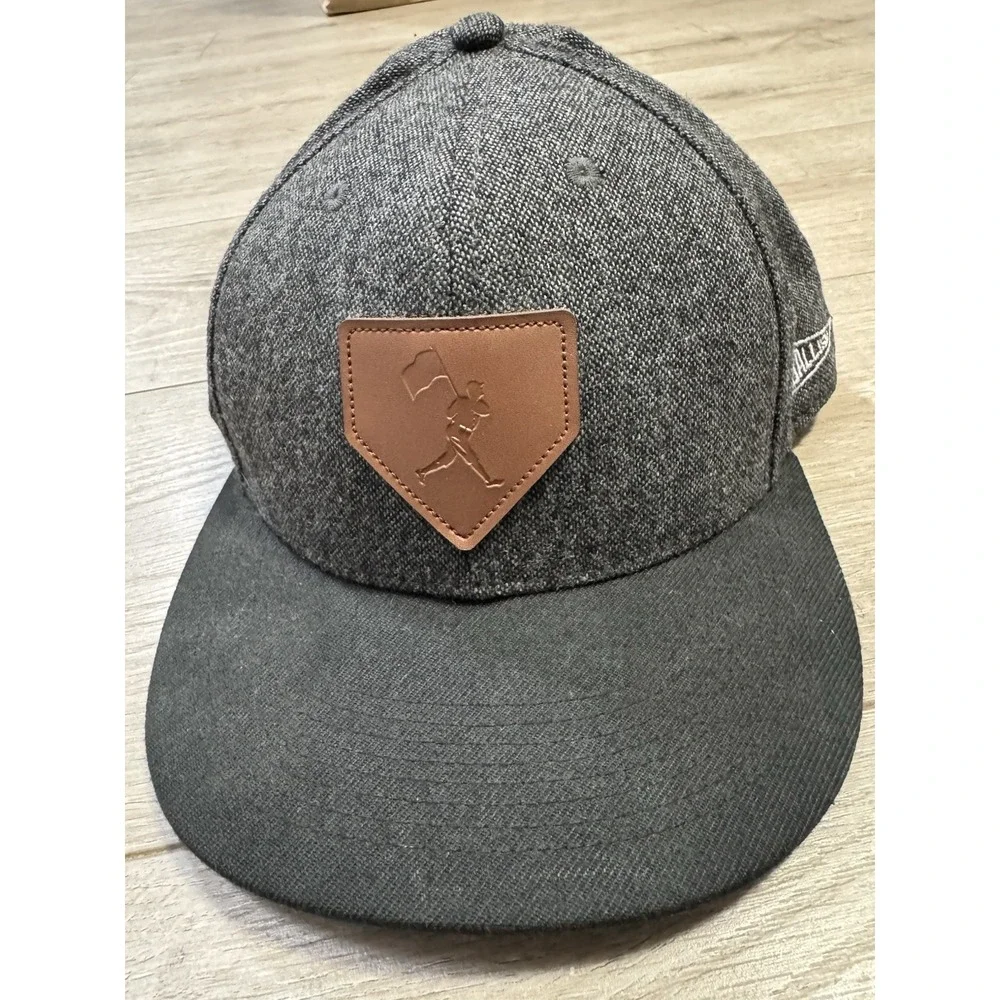 Baseballism‎ Grey Fitted Men's Hat Cap Size 7 1/8 Men's Baseball Cap