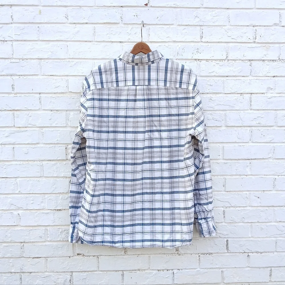 J. Crew Flex Plaid Oxford Shirt Mens XL