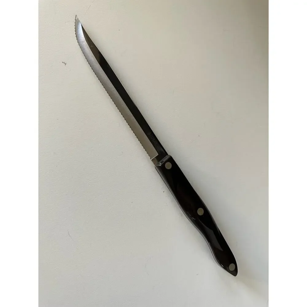 Cutco Knife #1729 REFURBISHED Brown Swirl Handle Petite Carver 6 3/4