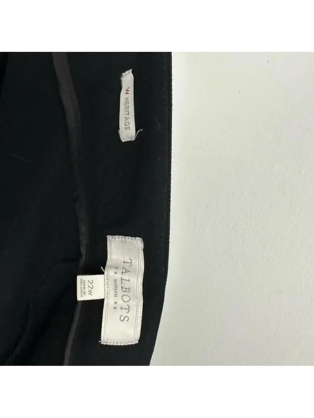 TALBOTS HERITAGE BLACK STRAIGHT LEG DRESS PANTS WOMEN'S SIZE 22W