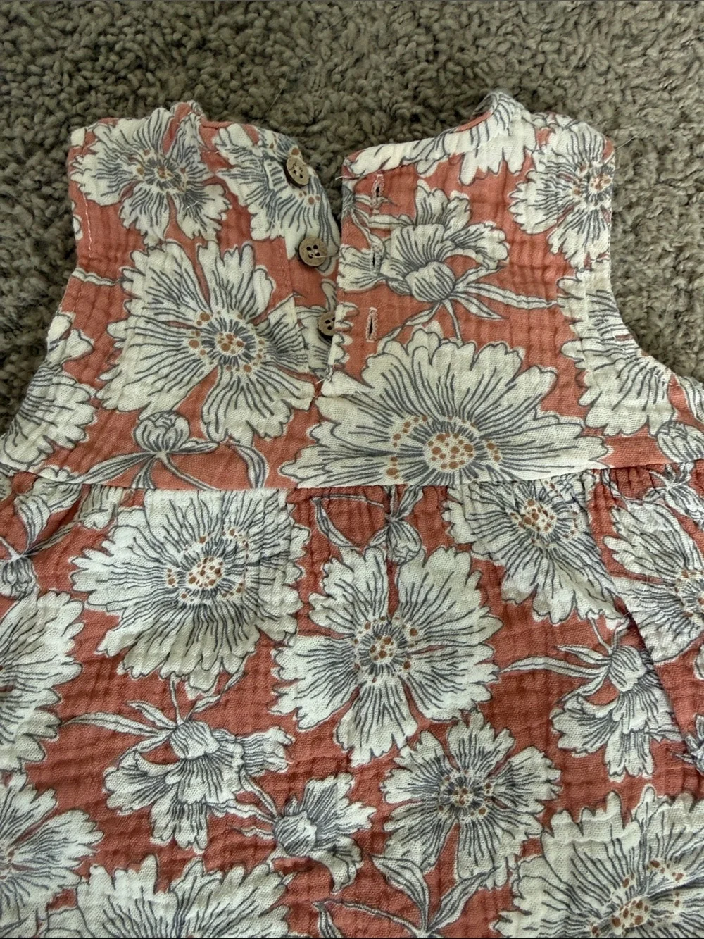 Baby Floral Diaper Cover Set - Coral Floral