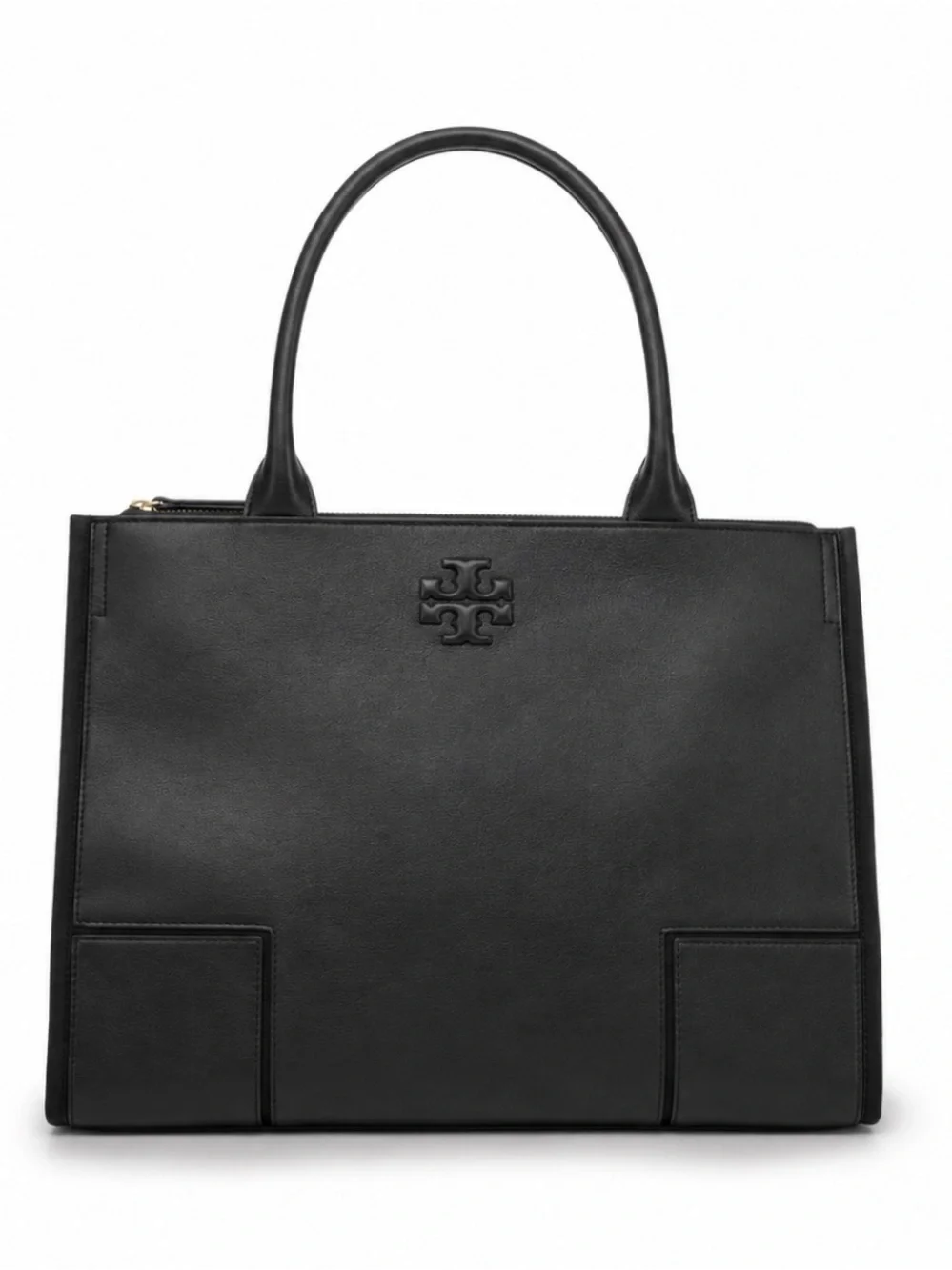 Tory Burch Ella Black Leather Tote Bag