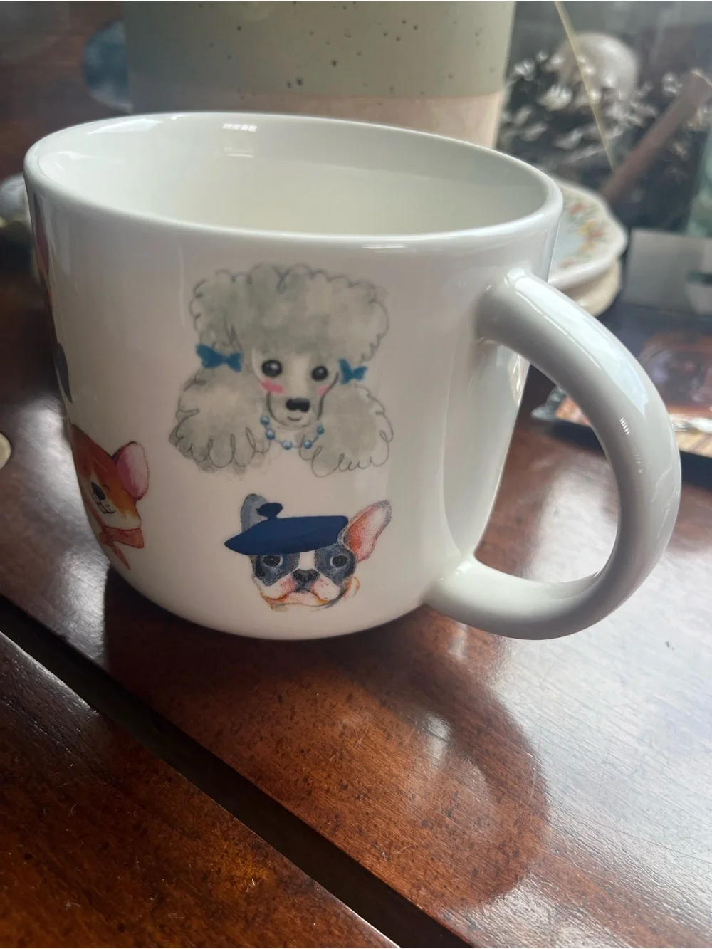 Mug Dog Sur la Table Dog Faces Ball Toys Stoneware Coffee Tea Mug