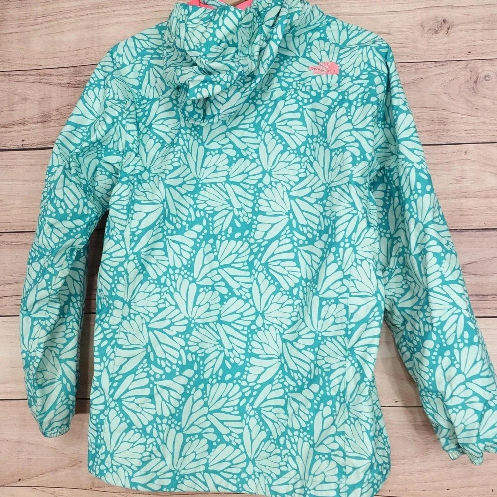 The North Face green floral