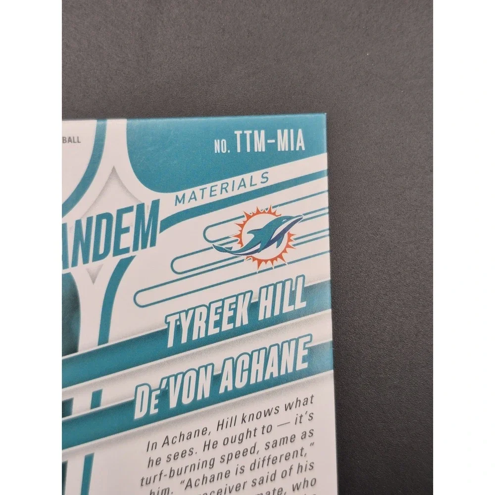 2025 Panini Absolute DeVon Achane Tyreek Hill #TTM-MIA Team Tandems /115