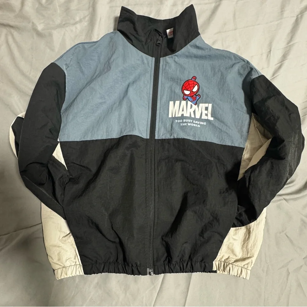 Marvel Spider-Man Kids Jacket Boys Size 8/10 H&M Zip-Up