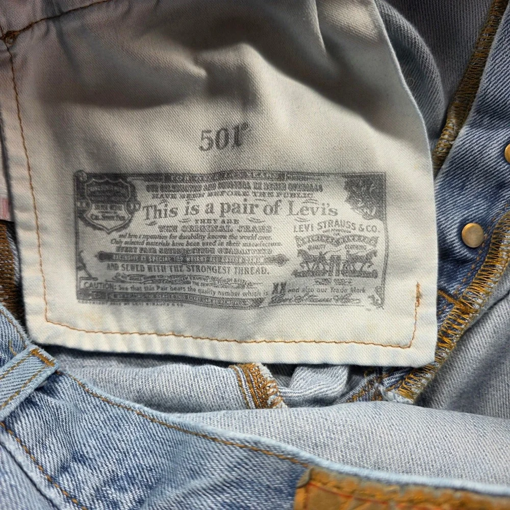Levi's 501 Original Fit Jeans Mens 35x34 34x32 Actual Blue Button Fly 00501-0193