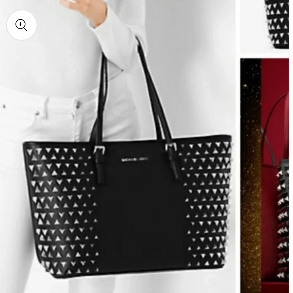 NWOT MICHAEL KORS LIMITED Edition #167/2000  Jet Set Pyramid Stud Large Tote Bag
