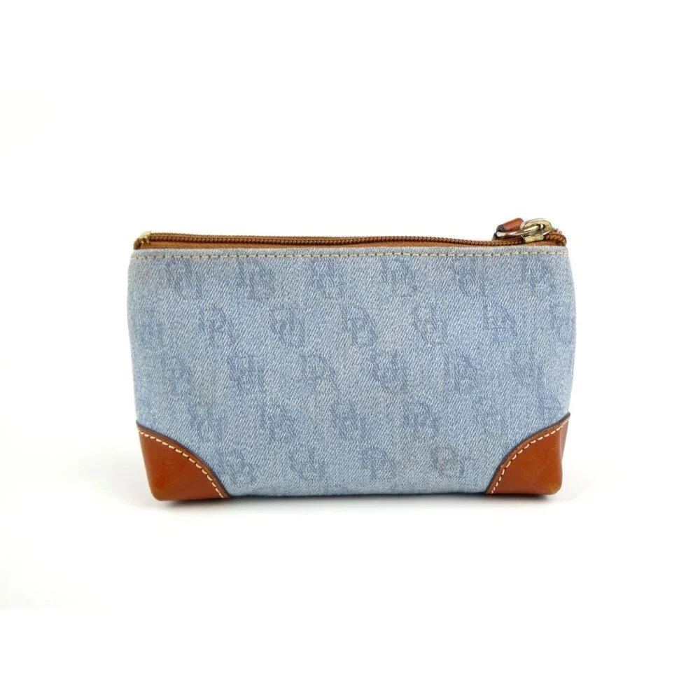Dooney & Bourke Denim &‎ Leather Coin Purse Pouch