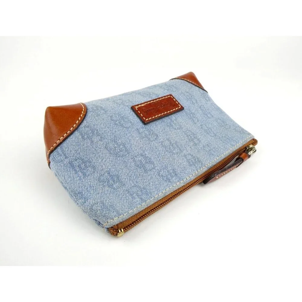 Dooney & Bourke Denim &‎ Leather Coin Purse Pouch