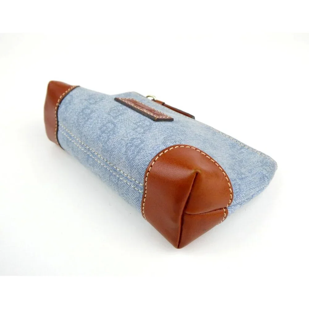 Dooney & Bourke Denim &‎ Leather Coin Purse Pouch