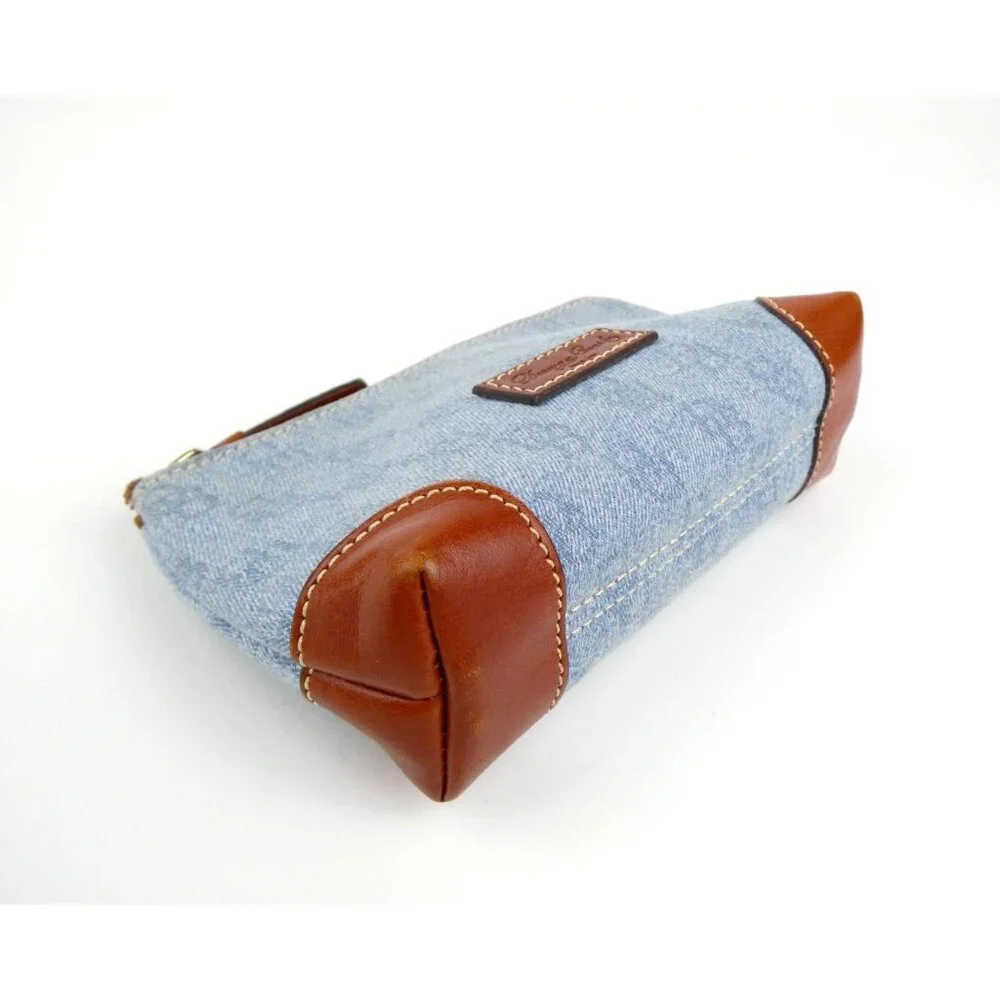 Dooney & Bourke Denim &‎ Leather Coin Purse Pouch