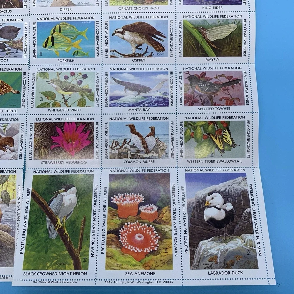Stamp Album Complete 1977 Wildlife Conservation National Wildlife Federation