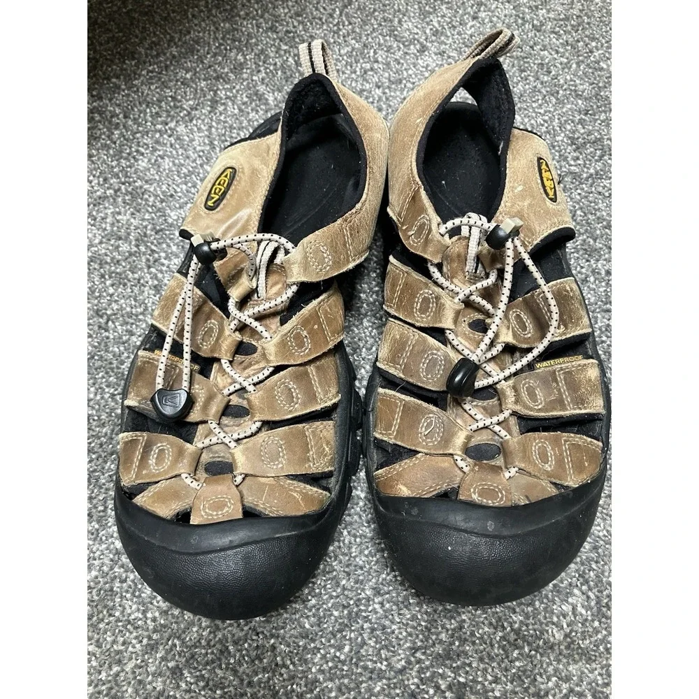 Keen‎ Men's Sandals Sz 8 NEWPORT Bison Brown Leather Fisherman Sport WaterProof