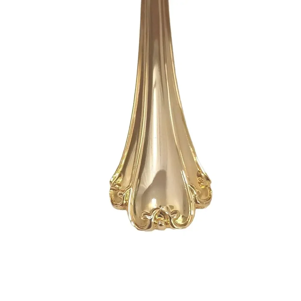 F.B. Rogers Gold SERVING FORK Chippendale Gold Electroplate HOLIDAY Wedding VNTG