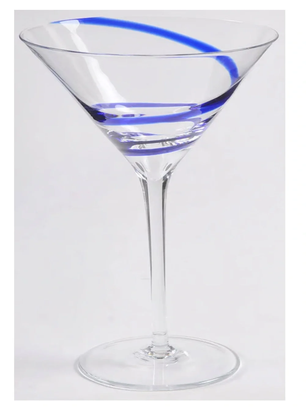 William Yeoward Crystal Blown Glass Bella Blue Martini Glasses