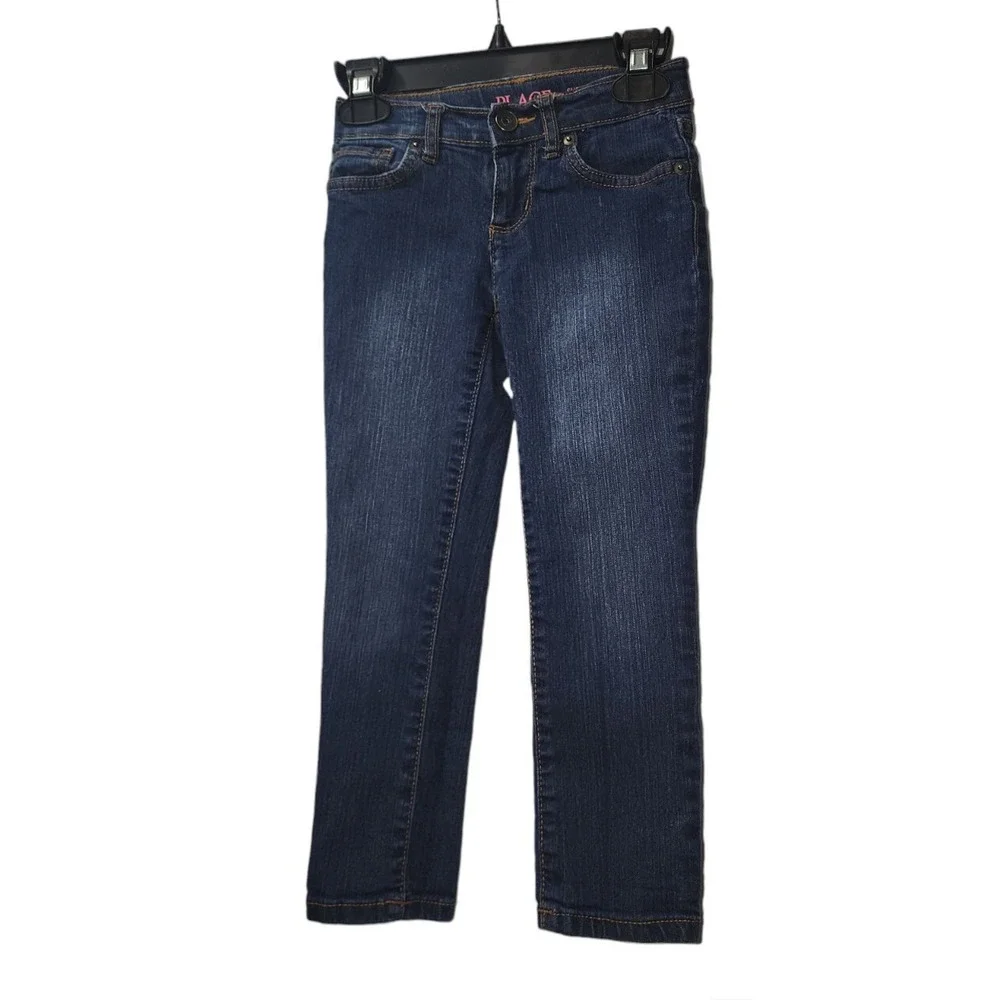The Children's Place Dark Wash Denim Jeans‎ Classic Fit Girls Size 5