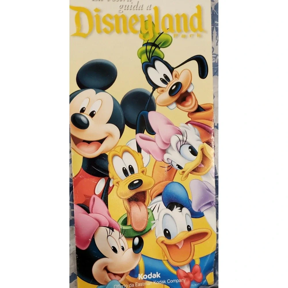 Disneyland Italian Language Guide Book Map‎ Vintage Mickey Mouse Goofy Donald