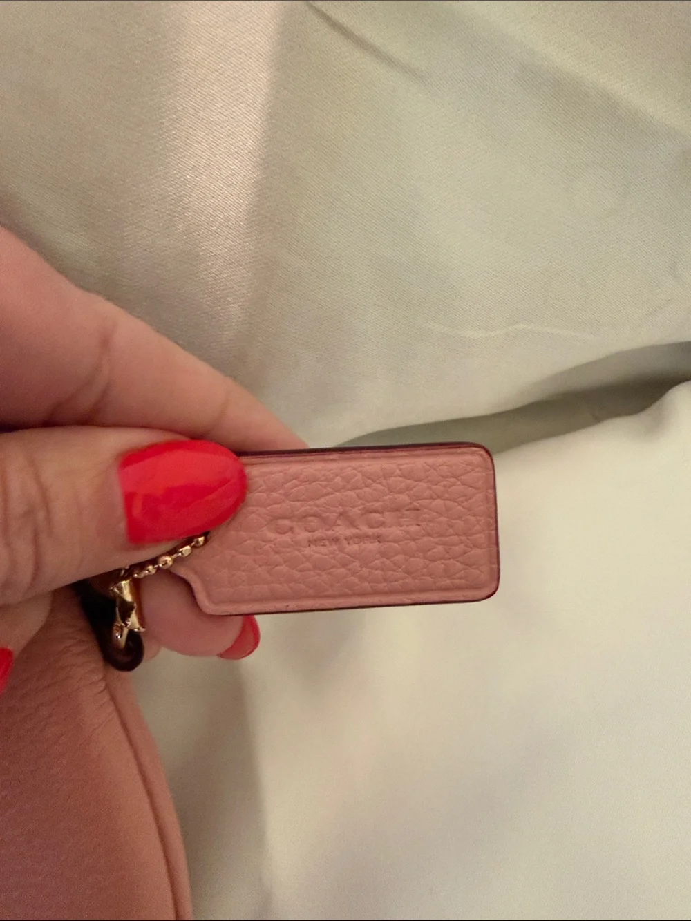 🩷COACH NWT Pink Petal Mini Payton  Leather Shoulder Bag With Gold Hardware