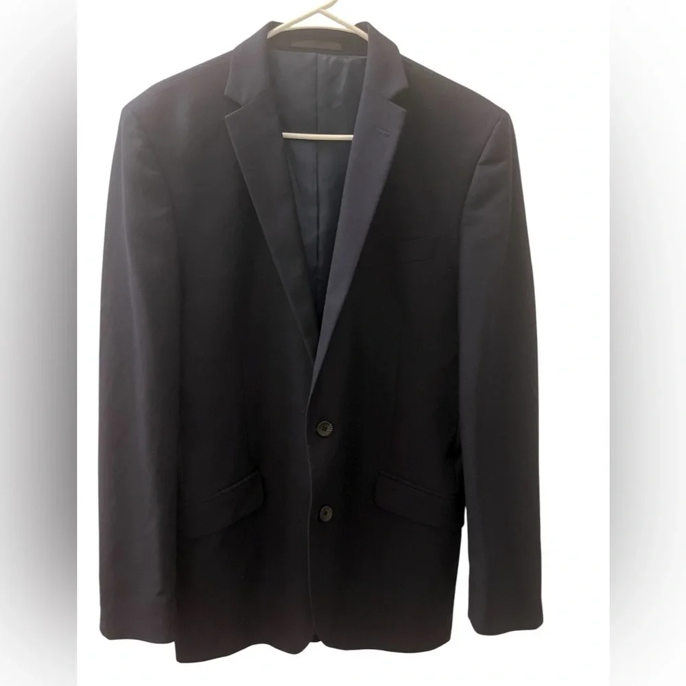 Blue Kenneth Cole Satin Lined Blazer 40L