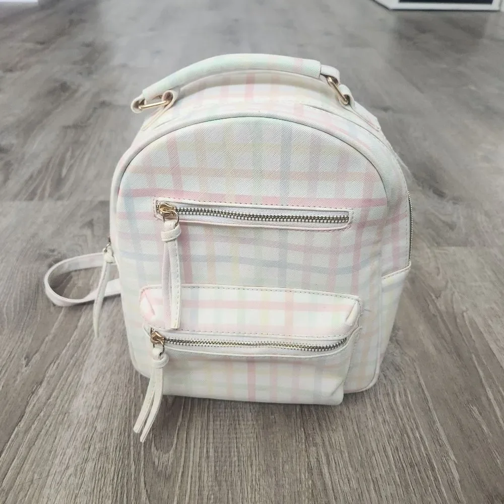 Multi-Color Under One Sky Women's Small Backpack Bag Zipper Pockets Strap Handle