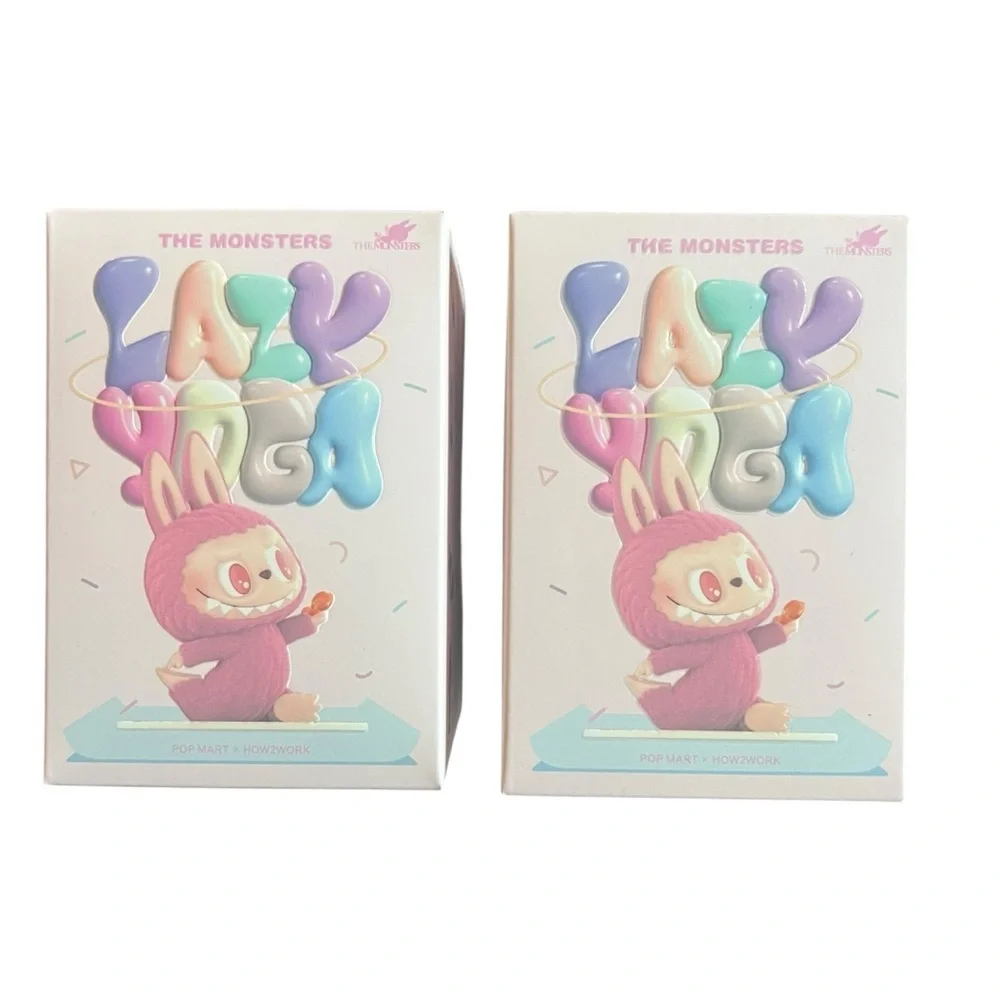 Labubu Lazy Yoga Figurine - 2 New in the‎ box