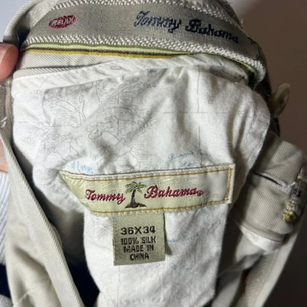 Tommy Bahama be silk khaki