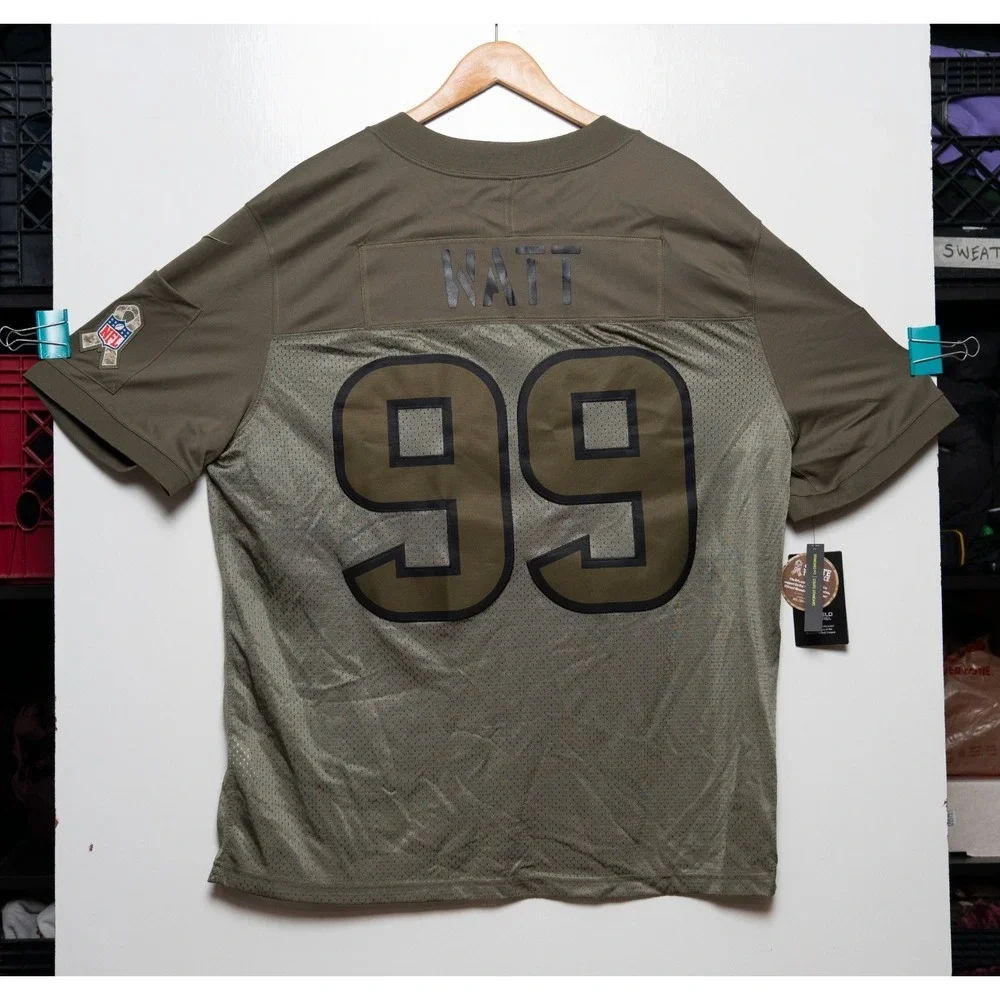 Nike NFL Houston Texans Jersey Men's XL Army Salute to Service USA #99 JJ WATT