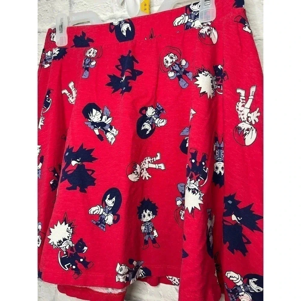 Hot Topic My Hero Academia Chibi Characters skater skirt XL.