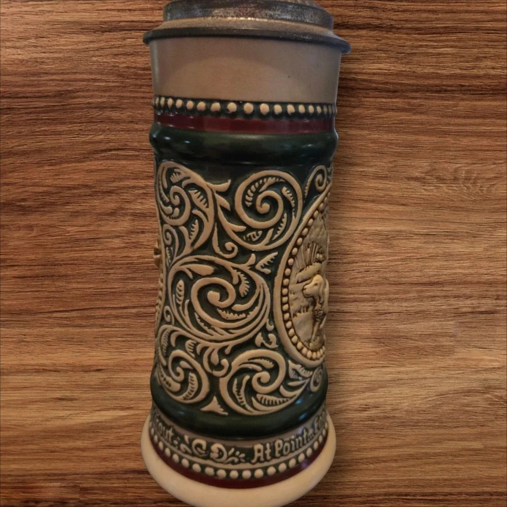 VTG‎ Avon Brazil Beer Stein The Strike Rainbow Trout Setter Hunter #249859