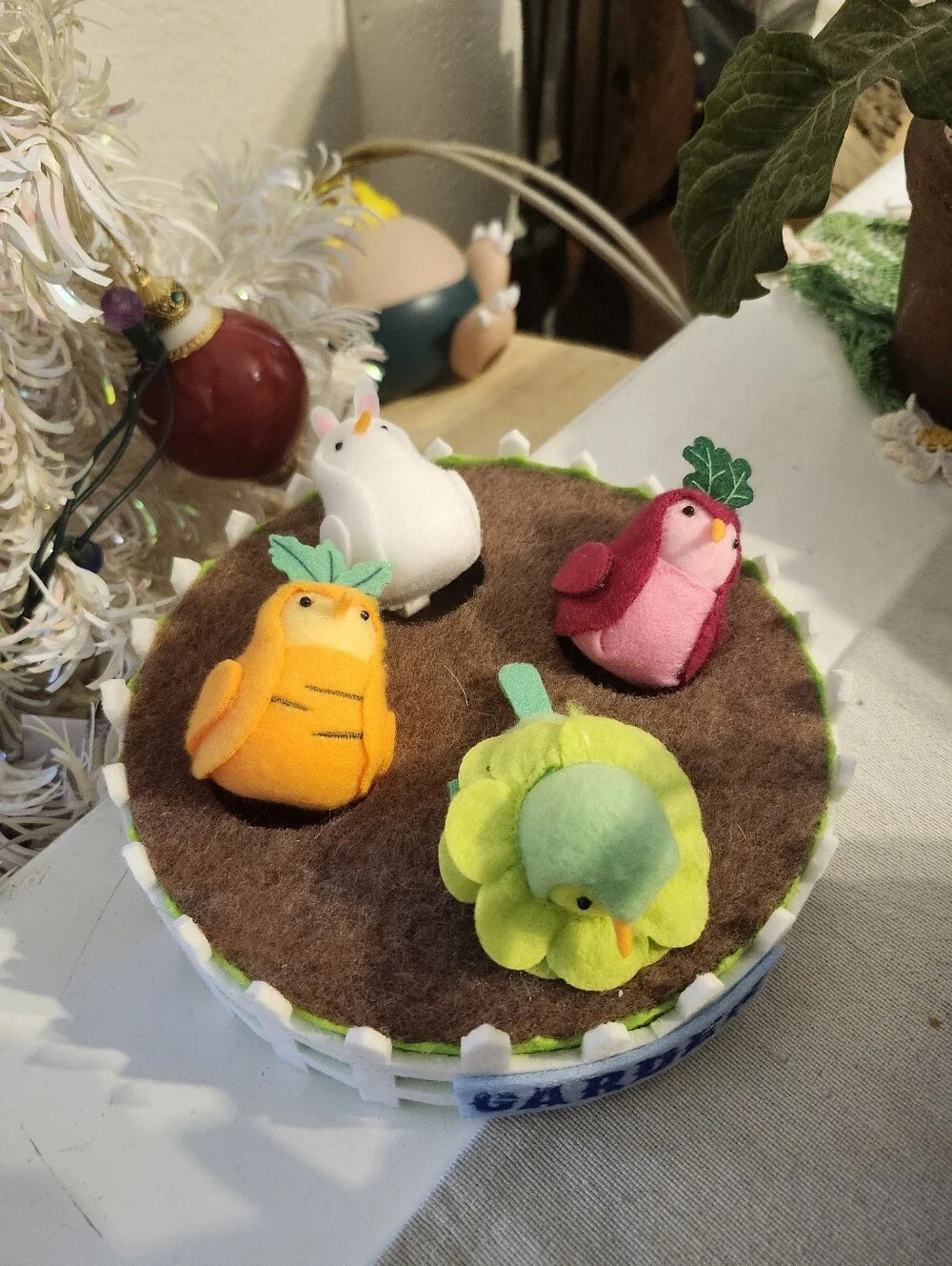 Target Featherly Friends Felt Garden Bird Set Carrot Lettuce Radish Bunny